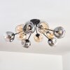 Ripoll Plafoniera, Lampada a sfera Ambrato, Chiaro, Grigio fumo, 10-Luci