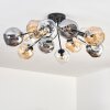 Ripoll Plafoniera, Lampada a sfera Ambrato, Chiaro, Grigio fumo, 12-Luci