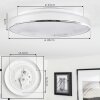 Makak Plafoniera LED Cromo, Bianco, 1-Luce