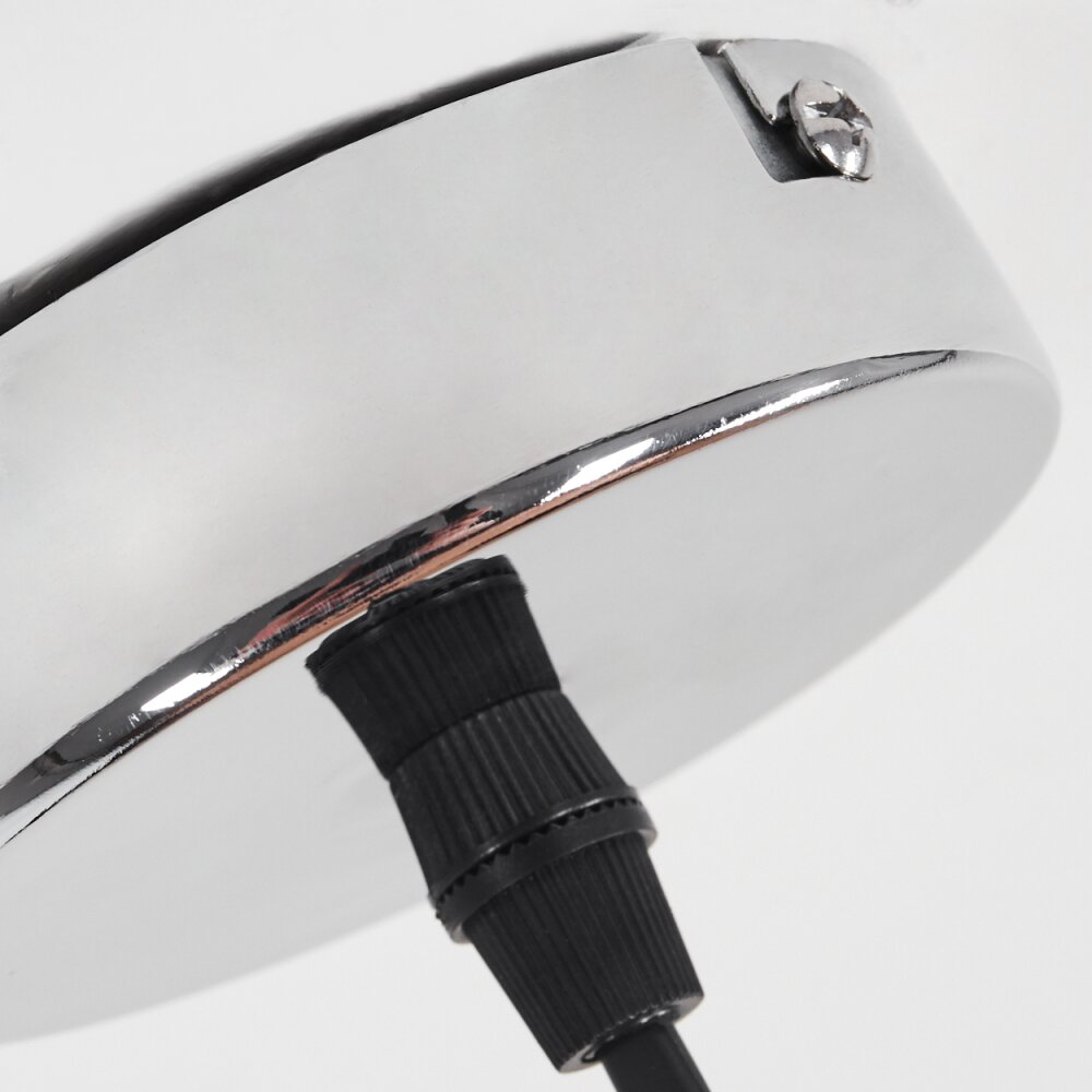 Foverup Lampadario a sospensione Cromo, Nero, 1-Luce