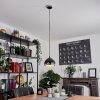 Foverup Lampadario a sospensione Cromo, Nero, 1-Luce