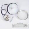 Foverup Lampadario a sospensione Cromo, Nero, 1-Luce
