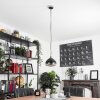 Foverup Lampadario a sospensione Cromo, Nero, 1-Luce