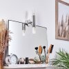 Morges Lampada da specchio LED Marrone scuro, Nichel opaco, 2-Luci