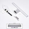 Morges Lampada da specchio LED Cromo, Bianco, 1-Luce