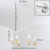 Cuyama Lampadario a sospensione Bianco, 6-Luci