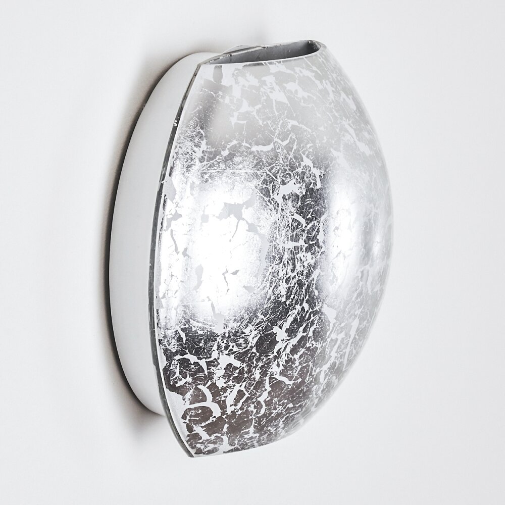 Concha Applique Bianco, 1-Luce