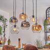 Ripoll Lampadario a sospensione, Lampada a sfera, Lampada a sospensione Ambrato, Chiaro, Grigio fumo, 6-Luci