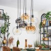 Ripoll Lampadario a sospensione, Lampada a sfera, Lampada a sospensione Ambrato, Chiaro, Grigio fumo, 6-Luci