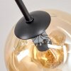Koyoto Plafoniera, Lampada a sfera 86 cm Ambrato, Cromo, Grigio fumo, 8-Luci