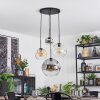 Ripoll Lampadario a sospensione, Lampada a sfera, Lampada a sospensione a cluster Ambrato, Cromo, Chiaro, Grigio fumo, 4-Luci