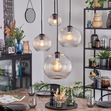 Koyoto Lampadario a sospensione, Lampada a sfera, Lampada a sospensione a cluster Chiaro, 4-Luci