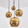 Koyoto Lampadario a sospensione, Lampada a sfera, Lampada a sospensione a cluster Oro, 4-Luci