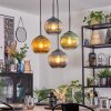 Koyoto Lampadario a sospensione, Lampada a sfera, Lampada a sospensione a cluster Blu, Oro, Verde, 4-Luci