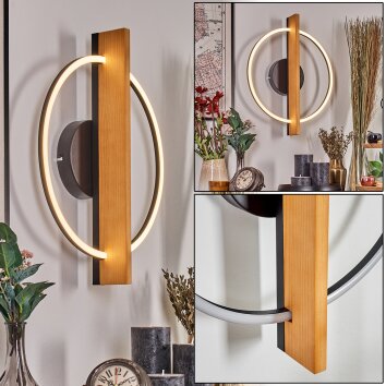 Pompu Applique LED Écru, Nero, 1-Luce