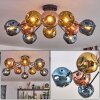 Ripoll Plafoniera, Lampada a sfera Blu, Oro, Ramato, 10-Luci