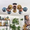 Ripoll Plafoniera, Lampada a sfera Blu, Oro, Ramato, 10-Luci
