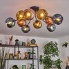 Ripoll Plafoniera, Lampada a sfera Blu, Oro, Ramato, 10-Luci