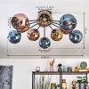 Ripoll Plafoniera, Lampada a sfera Blu, Oro, Ramato, 10-Luci