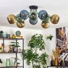 Koyoto Plafoniera, Lampada a sfera 85 cm Blu, Oro, Verde, 10-Luci