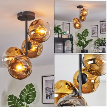 Ripoll Plafoniera, Lampada a sfera Oro, Chiaro, 4-Luci