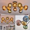 Koyoto Plafoniera, Lampada a sfera 85 cm Blu, Oro, Verde, Ramato, 10-Luci