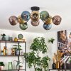 Koyoto Plafoniera, Lampada a sfera 85 cm Blu, Oro, Verde, Ramato, 10-Luci