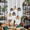 Koyoto Lampadario a sospensione, Lampada a sfera, Lampada a sospensione Ambrato, Grigio fumo, 6-Luci