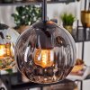 Koyoto Lampadario a sospensione, Lampada a sfera, Lampada a sospensione Ambrato, Grigio fumo, 6-Luci