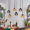 Koyoto Lampadario a sospensione, Lampada a sfera, Lampada a sospensione Ambrato, Grigio fumo, 6-Luci