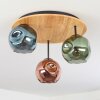 Ripoll Plafoniera, Lampada a sfera Écru, Nero, 3-Luci