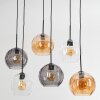 Koyoto Lampadario a sospensione, Lampada a sfera, Lampada a sospensione Ambrato, Chiaro, Grigio fumo, 6-Luci