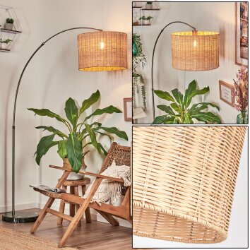 Cavaca Lampada da terra Nichel opaco, Nero, 1-Luce