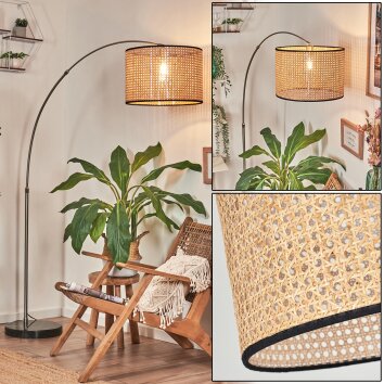 Ramila Lampada da terra Nichel opaco, Nero, 1-Luce