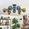 Ripoll Plafoniera, Lampada a sfera Blu, Oro, Verde, 10-Luci
