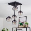 Koyoto Plafoniera, Lampada a sfera Chiaro, Grigio fumo, 5-Luci