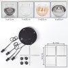Koyoto Lampadario a sospensione, Lampada a sfera, Lampada a sospensione a cluster 35 cm Ambrato, Cromo, Chiaro, Grigio fumo, 4-Luci