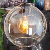 Koyoto Lampadario a sospensione, Lampada a sfera, Lampada a sospensione a cluster 35 cm Ambrato, Cromo, Chiaro, Grigio fumo, 4-Luci