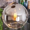 Koyoto Lampadario a sospensione, Lampada a sfera, Lampada a sospensione a cluster Ambrato, Cromo, Chiaro, Grigio fumo, 4-Luci