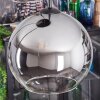 Koyoto Lampadario a sospensione, Lampada a sfera, Lampada a sospensione a cluster Ambrato, Cromo, Chiaro, Grigio fumo, 4-Luci