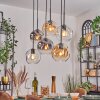 Ripoll Lampadario a sospensione, Lampada a sfera, Lampada a sospensione Ambrato, Chiaro, Grigio fumo, 6-Luci
