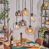 Ripoll Lampadario a sospensione, Lampada a sfera, Lampada a sospensione Ambrato, Chiaro, Grigio fumo, 6-Luci