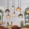 Koyoto Lampadario a sospensione, Lampada a sfera, Lampada a sospensione Ambrato, Chiaro, Grigio fumo, 6-Luci