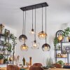 Koyoto Lampadario a sospensione, Lampada a sfera, Lampada a sospensione Ambrato, Chiaro, Grigio fumo, 6-Luci