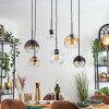 Koyoto Lampadario a sospensione, Lampada a sfera, Lampada a sospensione Ambrato, Chiaro, Grigio fumo, 6-Luci