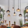 Koyoto Lampadario a sospensione, Lampada a sfera, Lampada a sospensione Ambrato, Chiaro, Grigio fumo, 6-Luci