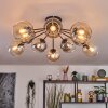Koyoto Plafoniera, Lampada a sfera 81 cm Ambrato, Chiaro, Grigio fumo, 10-Luci