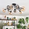 Koyoto Plafoniera, Lampada a sfera 81 cm Ambrato, Chiaro, Grigio fumo, 10-Luci