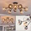 Koyoto Plafoniera, Lampada a sfera 81 cm Ambrato, Chiaro, Grigio fumo, 10-Luci