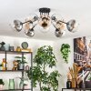 Koyoto Plafoniera, Lampada a sfera 81 cm Ambrato, Chiaro, Grigio fumo, 10-Luci